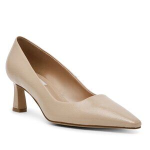 New Steve Madden Womens Pointed Toe Kitten Heel Pumps in Blush Patent 9